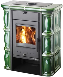 Haas+Sohn piecyk TREVISO MINI kafle zielone - Piece wolnostojące - miniaturka - grafika 1