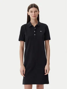 Gant Sukienka codzienna Shield 4201529 Czarny Regular Fit - Sukienki - miniaturka - grafika 1
