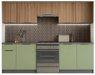 Zestaw mebli kuchennych orzech + pistacja N6-D89 - Meble kuchenne Zestaw mebli kuchennych orzech + pistacja N6-D89 - Meble kuchenne - miniaturka - grafika 1
