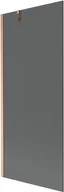 Parawany nawannowe - Mexen Next parawan nawannowy 1-skrzydłowy 80 x 150 cm, grafit, miedź szczotkowana - 895-080-000-00-40-65 - miniaturka - grafika 1