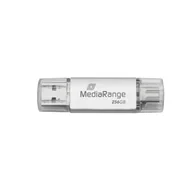 Pendrive - MediaRange MR939-1 pamięć USB 256 GB USB Type-A / USB Type-C 3.2 Gen 1 (3.1 Gen 1) Srebrny - miniaturka - grafika 1