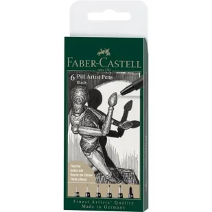 Cienkopisy Pitt Artist Pen 6szt - Faber Castell - Cienkopisy - miniaturka - grafika 1