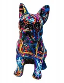 Figurki dekoracyjne - FIGURKA DEKORACYJNA PIES BULLDOG KOLOROWY OZDOBA DO DOMU DEKORACJA - miniaturka - grafika 1