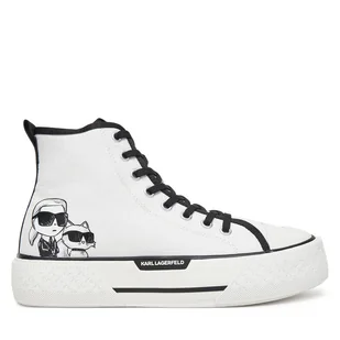 Trampki KARL LAGERFELD KL60654T Biały - Trampki damskie - miniaturka - grafika 1