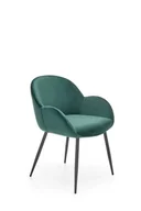 Krzesła - Krzesło tapicerowane K480 velvet ciemny zielony - miniaturka - grafika 1
