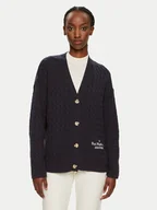 Swetry damskie - Tommy Hilfiger Kardigan WW0WW42143 Granatowy Relaxed Fit - miniaturka - grafika 1