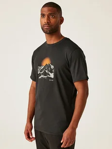 Regatta Koszulka funkcyjna "Fingal Stretch" w kolorze czarnym - Koszulki sportowe męskie - miniaturka - grafika 1