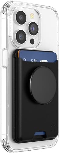 PopSockets Softgoods Portfel na telefon z rozszerzającym się uchwytem i pierścieniem adaptera do MagSafe, uchwyt na kartę telefonu, kompatybilny z bezprzewodowym ładowaniem, portfel kompatybilny z