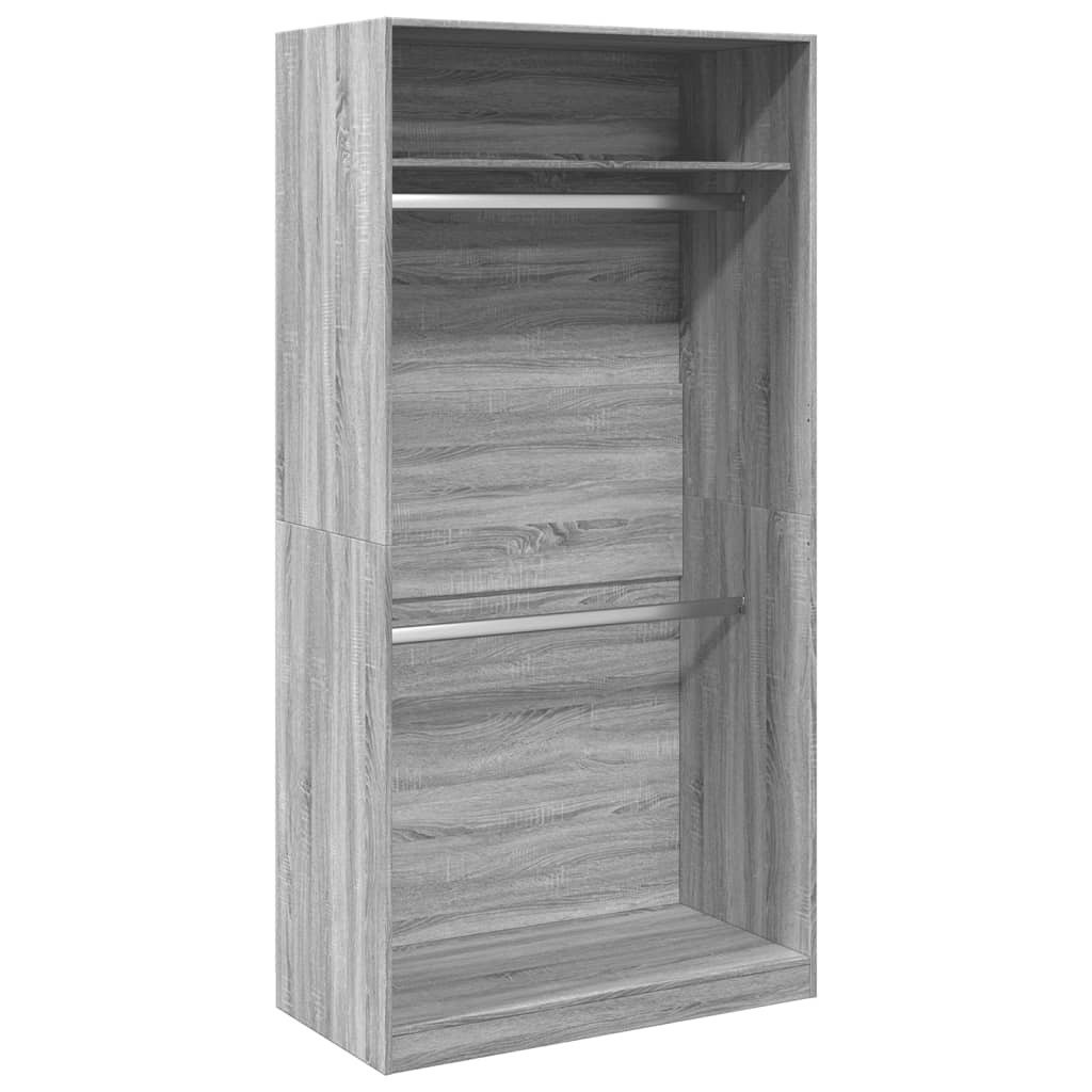 vidaXL Szafa szara Sonoma 100x50x200 cm Materiał drewnopochodny