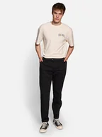 Spodnie męskie - Redefined Rebel Spodnie dzianinowe Aron 226019 Czarny Regular Fit - miniaturka - grafika 1