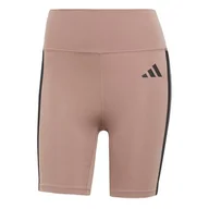 Legginsy - adidas Damskie krótkie legginsy Optime Essentials 3Stripes - miniaturka - grafika 1