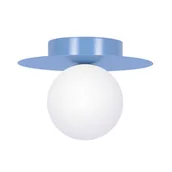 Lampy sufitowe - Niebieska lampa sufitowa z białymi kulkami K-5447 z serii ROBIN - miniaturka - grafika 1
