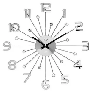 JVD Zegar ścienny HT109.1 z kryształkami średnica 49 cm uniwersalny 10542-uniw - Zegary - miniaturka - grafika 1