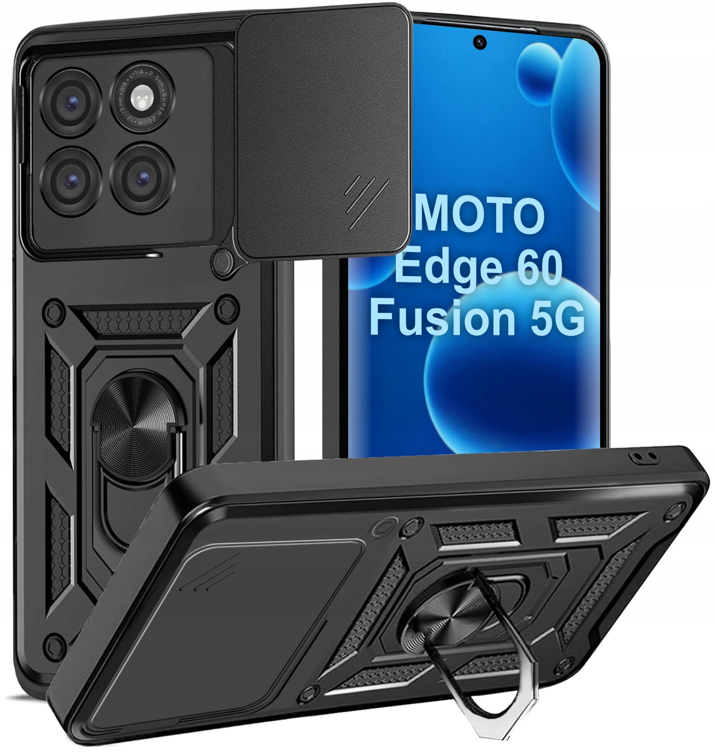 Etui do Motorola EDGE 60 Fusion 5G EDGE 60 PRO PANCERNE SLIDE RING CASE