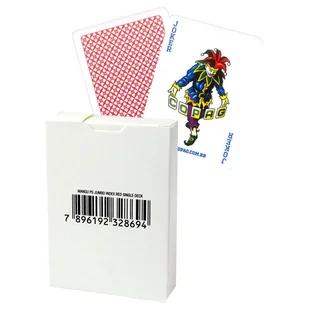 4 Corner Jumbo, karty do gry w białym pudełku, czerwone Copag - gra - Gry karciane - miniaturka - grafika 1