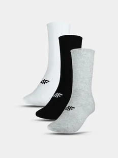 Skarpetki casual za kostkę (3-pack) uniseks 4F 4FWAW24USOCU353-90S Biały Czarny Szary - Skarpetki męskie Skarpetki casual za kostkę (3-pack) uniseks 4F 4FWAW24USOCU353-90S Biały Czarny Szary - Skarpetki męskie - miniaturka - grafika 1