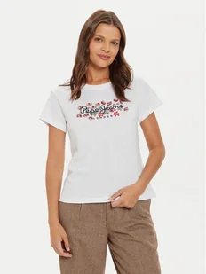 Pepe Jeans T-Shirt Ginny PL505945 Biały Regular Fit - Koszulki i topy damskie - miniaturka - grafika 1