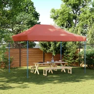 Pawilony ogrodowe - vidaXL Składany namiot imprezowy typu pop-up, terakota, 410x279x315 cm - miniaturka - grafika 1
