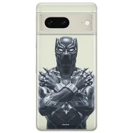 Etui i futerały do telefonów - Etui Czarna Pantera 012 Marvel Nadruk częściowy Przeźroczysty Producent: Google, Model: PIXEL 7 - miniaturka - grafika 1