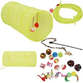 Zabawki dla kotów - Zestaw zabawek dla kota tunel i kolorowe kulki 21 elementów - miniaturka - grafika 1