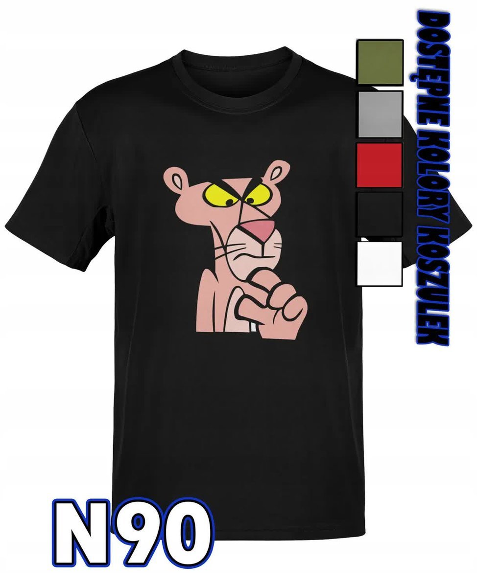 Koszulka Męska Z Nadrukiem Prezent Różowa Pantera Różne Wzory - M