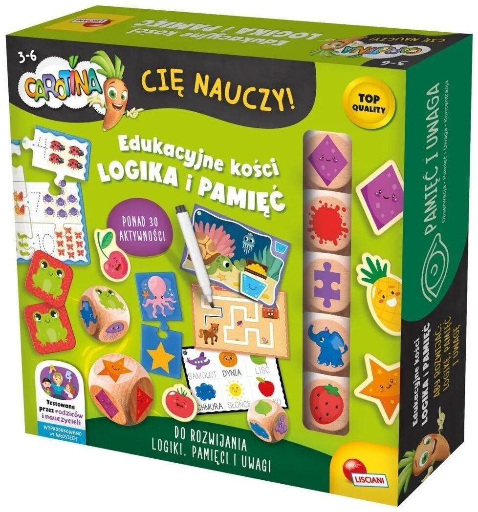 Lisciani LISCIANI CAROTINA CIĘ NAUCZY EDUKACYJNE KOŚCI LOGIKA I PAMIĘĆ