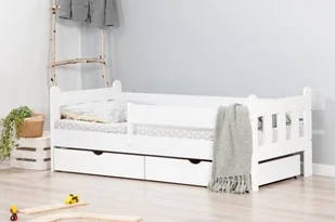 Lelu Design Łóżko 160x80cm Nightingale z dwiema szufladami kolor biały - Łóżka dla dzieci i młodzieży - miniaturka - grafika 1
