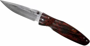 Mcusta Zanmai Nóż składany Mcusta Sengoku Red Pakka Damascus - Noże - miniaturka - grafika 1