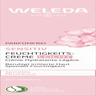 Weleda sensitive krem nawilżający jasny migdał 30 ml - Kremy do twarzy - miniaturka - grafika 1