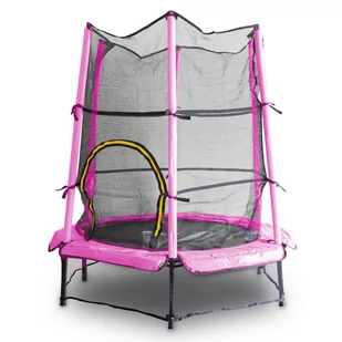 Różowa Trampolina Dla Dzieci 140cm Średnicy - Trampoliny - miniaturka - grafika 1