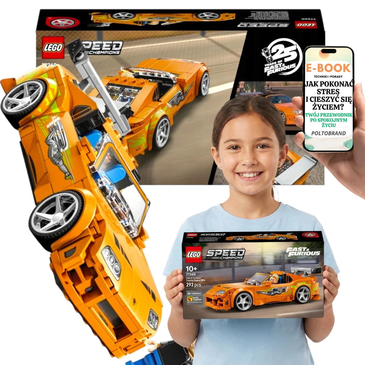 LEGO Speed Champions 77260 Toyota Supra Kultowy Samochód Prezent Dla Chłopca