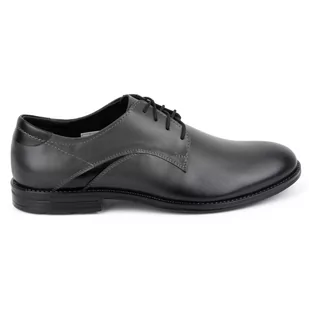 Buty męskie eleganckie skórzane 253LU szare - Buty Olivier - Półbuty męskie - miniaturka - grafika 1