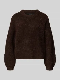 Sweter o kroju relaxed fit z dzianiny z dodatkiem wełny model ‘CARMEN’ - Swetry damskie - miniaturka - grafika 1