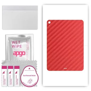 folia naklejka skórka strukturalna na TYŁ do Apple iPad Air 11 6 gen. 2024 - Carbon Czerwony - apgo SKINS - Akcesoria do tabletów i e-booków - miniaturka - grafika 1