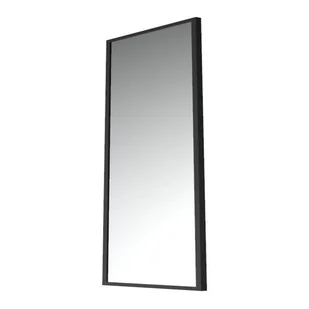 Lustro prostokątne Loft 120 x 60 cm w ramie czarne - Lustra - miniaturka - grafika 1
