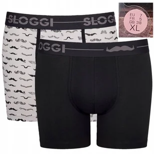 MĘSKIE BOKSERKI BAWEŁNIANE SLOGGI MEN GO MOVEMBER SHORT 7 XL 2 PAK - Majtki męskie - miniaturka - grafika 1