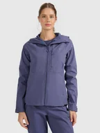 Kurtki i kamizelki sportowe damskie - 4F Kurtka softshell wiatroodporna membrana 10000 damska - granatowa M - miniaturka - grafika 1