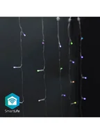 Systemy inteligentnych domów - Nedis SmartLife Stringlight/Decorative LED Curtains - 3x3 meter - RGB - miniaturka - grafika 1