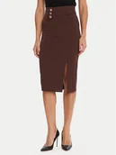 Spódnice - Rinascimento Spódnica ołówkowa CFC0126167003 Brązowy Slim Fit - miniaturka - grafika 1