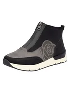 Kapcie damskie - rieker Slippersy w kolorze szaro-czarnym - miniaturka - grafika 1