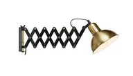 Lampy ścienne - Markslojd kinkiet z wysięgnikiem nożycowym Riggs E27 czarny/antyk 108104 - miniaturka - grafika 1