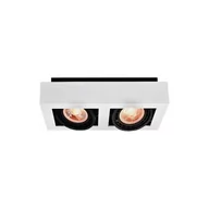 Lampy sufitowe - Biała lampa sufitowa z metalowym kloszem 34x18,5 cm Loid – GTV - miniaturka - grafika 1