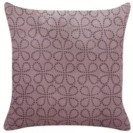 Poduszki dekoracyjne - Welurowa poduszka dekoracyjna wzór geometryczny 45 x 45 cm różowa LARKSPUR - miniaturka - grafika 1
