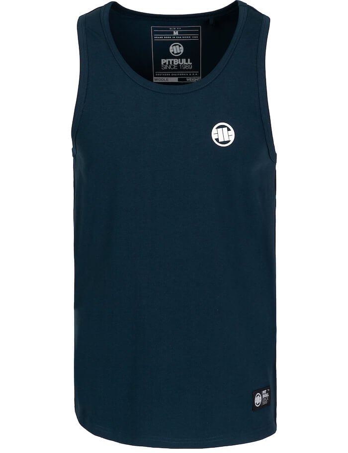 Tank top PIT BULL Slim Fit SMALL LOGO granatowy-M