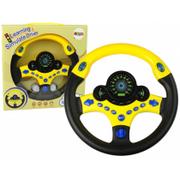 Zabawki interaktywne dla dzieci - Import LEANToys Interaktywna Kierownica Żółta Symulator Jazdy Dźwięki Światła LT-10115-0 - miniaturka - grafika 1