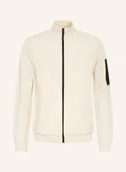 Swetry damskie - Boss Kardigan Momentum Z Mieszanki Materiałów Z Dodatkiem Wełny Merino weiss - miniaturka - grafika 1