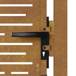 Furtka ogrodowa, 105x155 cm, stal kortenowska, motyw prostokąty Lumarko! - Ogrodzenia - miniaturka - grafika 10