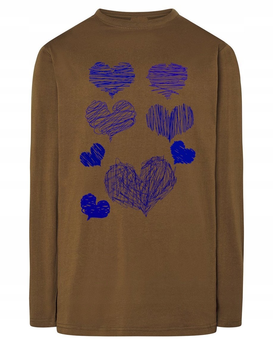 Longsleeve męski fajny nadruk SERCA r.3XL