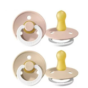 BIBS Smoczek Uspokajający z Organicznego Kauczuku, 0m+ Blush Night + Vanilia Night, 2 szt. - Smoczki uspokajające - miniaturka - grafika 1