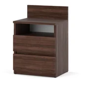 Szafki nocne - Szafka nocna duża 2 szuflady stolik nakastlik do sypialni hugo+ dąb wenge - miniaturka - grafika 1